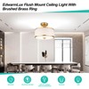 Edwarmlux 3-Light Semi Flush Mount Ceiling Light Fixture, 12.6" Gold