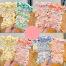VIISEN Hair Clips, Children's Hairpins, Girls, 10-Piece Luxury Set, Hair Elastics, Colorful, Cute, Hair Accessories, Hair Tie, Hair Clip, Kids, Stylish, Kids, Girls, Birthday Gift, Nursery School