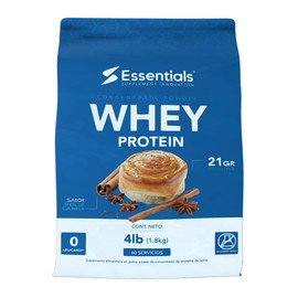 100% Whey Proteína Concentrada de suero de leche | Essentials Innovation (Roles de canela)