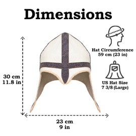 ASKOLD Wool Sauna Hat Viking Finnish Sauna Hat - Russian Banya Hat for Men Sauna Cap for Men Felt Sauna Hat Russian Sauna Hat for Men, Ukrainian Sauna Hat Wool White, White