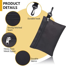 Tool Bag Small, Pack of 3, Gifts for Men, Waterproof with Zip, Multi-Purpose Canvas Bag/Small Mini Empty Heavy Duty Bag, Screws Nails, Hook for Hanging