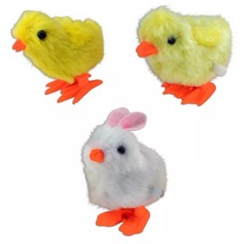 WIND UP FUZZY BUNNY OR CHICK - One Item w/Random Color and Design