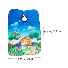 BIUDECO Boy Girl Haircut Cape Lightweight Boy Girl Hairdressing Gown with Neck Duster Brush for Home and Salon Use Full Coverage for Comfortable Haircuts Animal