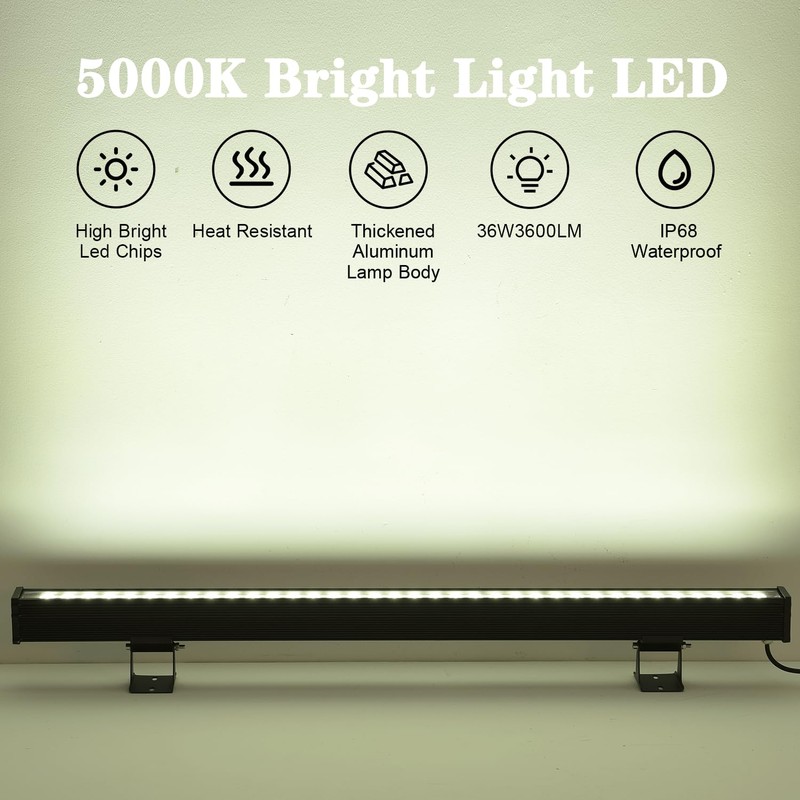 RSN LED Wall Washer Light 36W 5000K Linear Light Waterproof
