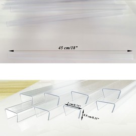 6 PCS Cabinet Door Edge Protector for 3/4 in Thick Door Edge, Clear Slip-On Guard for Kitchen Drawers and Shelves