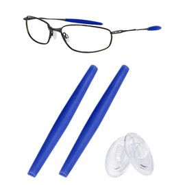 Replacement Earsocks & Nosepieces Rubber Kits for Oakley Whisker/A Wire/C Wire 1.0/WireTap/Big Square Wire/Warden/Square Wire 2.0 Sunglass - Blue