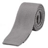 DonDon Men's Knit Tie handmade Light Grey