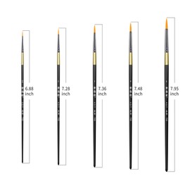 XDT#700 Miniature Detail Artist Paint Brush 5 Piece Set #000#0#2#4#6, Fine & Micro Detail Paints Brush for Painting, Acrylic Oil Watercolor