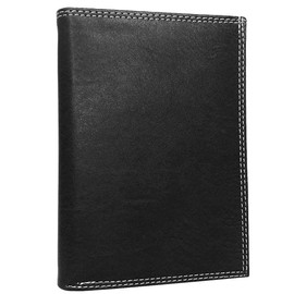 Charmoni - Large Wallet - Classic - Men - Card Holder, Car Paper, Wallet - Complete - Faux Leather, Black, black, Classic
