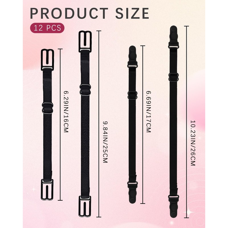 JELIEE 12 PCS Bra Strap Holders for Slipping Bra Strap