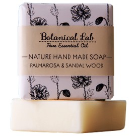 Botanical lab NATURE Handmade Soap Palmarosa, Sandalwood, Additive-free, Cold Process Formulation, Handmade Soap, Facial Cleansing Cosmetics, Made in Japan
