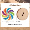100 Pieces Sewing Buttons Fancy Buttons Clothes Buttons Wooden Round