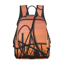 bassyil Roller Coaster Backpack Bookbag Laptop Backpacks Multipurpose Daypack For Boys Girls School Men Women Picnic Travel Hiking