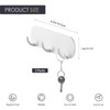 2-Pack Magnetic Key Holder with 3 Hooks for Refrigerator, Kitchen,