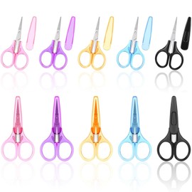 10Pcs Kids Scissors All Purpose, Children Safety Scissors Plastic Handle Handmade Scissor Preschool Training Scissor for Scrapbooking Art DIY Craft Students Teaching Stationery
