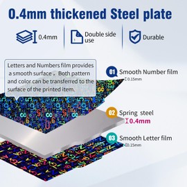 Upgraded 300x250mm Qidi X-Max Build Plate, Double-sides Removable Spring Steel Bed for Q1D1X-Max/X-CF/Sovo SV01/SV02 3D Printer.