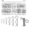 Pack of 100 Spring Cotter Pins Spring Pins Assortment, R