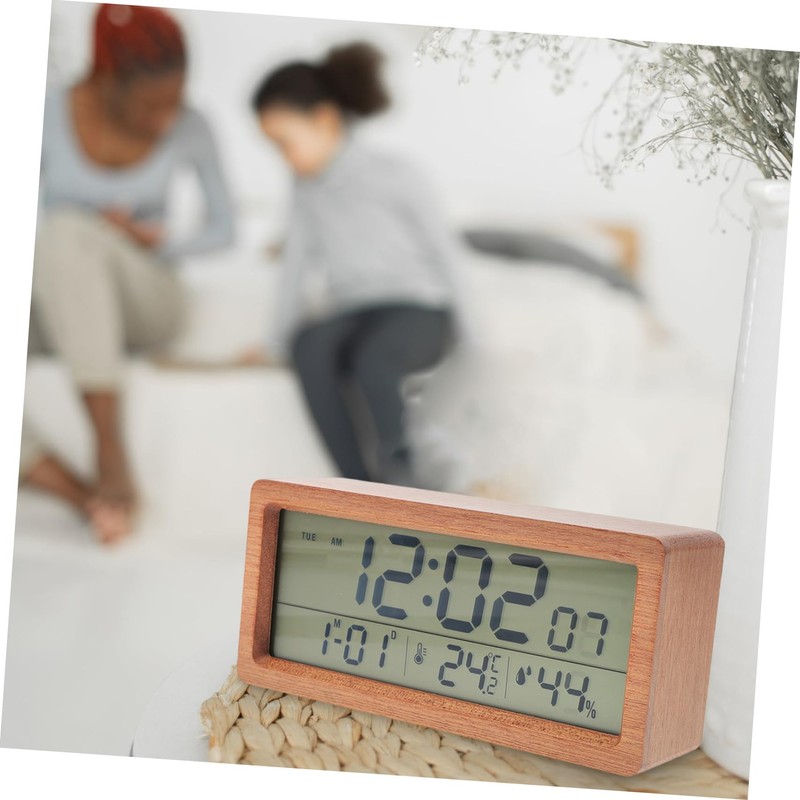 iplusmile Electronic Clock with Temperature and Humidity Display Simple Multifunctional