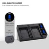 2-Pack NP-FP50 Battery with Dual Charger for Sony NP-FP30 NP-FP60
