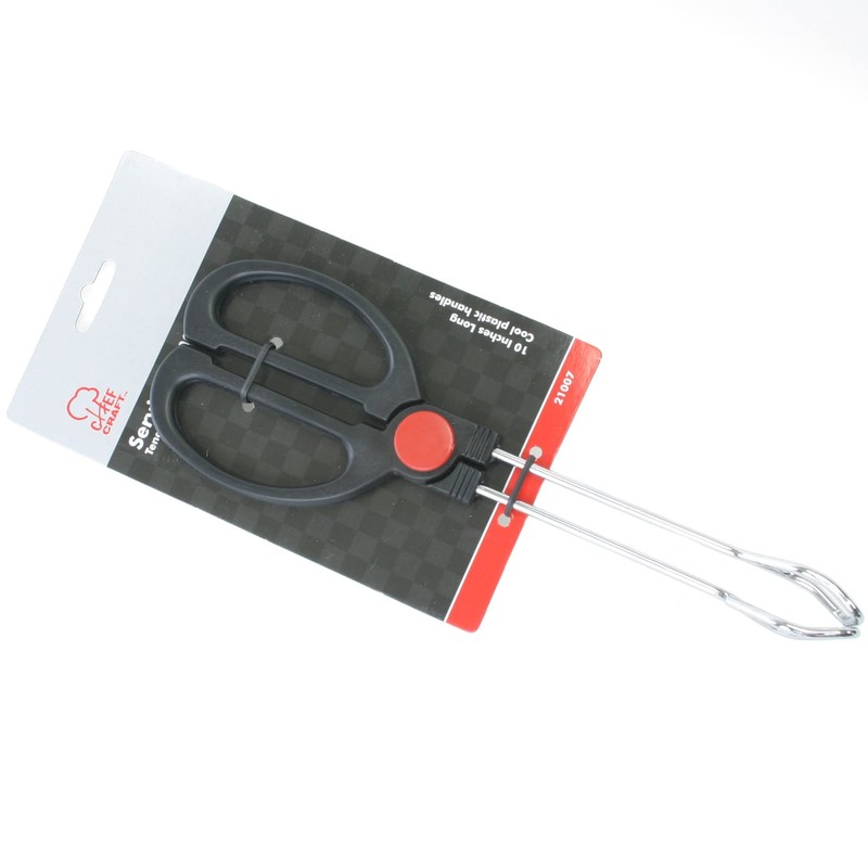 Chef Craft Select Serving Tongs, 10 inches in length, Black