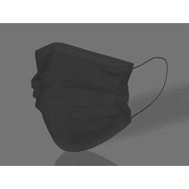DBFL 50pcs Litepak Black Disposable Face Mask SOFT 3-Ply Premium Mouth Cover USA
