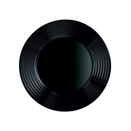 Arcoroc ARC L7611 Harena Flat Plate, 25 cm, Opaline Glass, Black