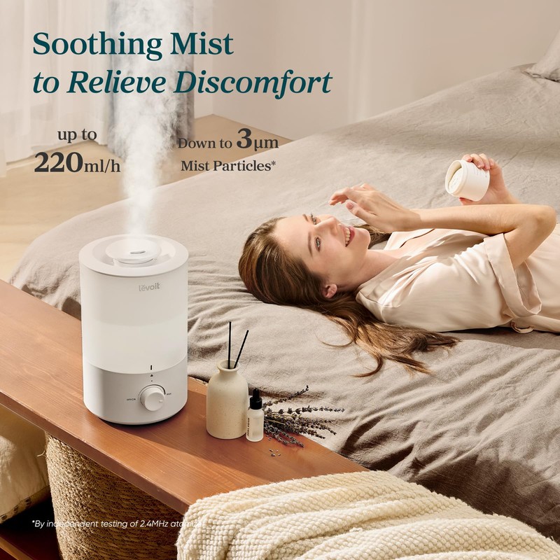 LEVOIT - Humidifiers for Bedroom - Quiet (3L Water Tank)