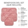 Paños Desmaquillantes Reutilizables, Almohadillas de Microfibra para Limpieza Facial Profunda,