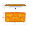 Partsam 6LED Amber Cab Marker Lights - Waterproof Roof Mount