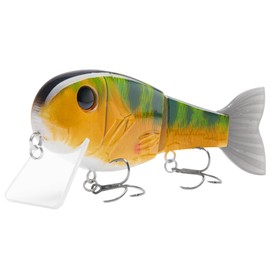 BASSROCK Topwater Fishing Lures for Bass Pike Salmon Floating Swimbait Jointed Crankbait Freshwater Saltwater 4.9in/1.76oz RK1001