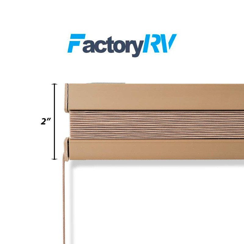Camper Comfort Cappuccino RV Pleated Shades | Camper Blinds |