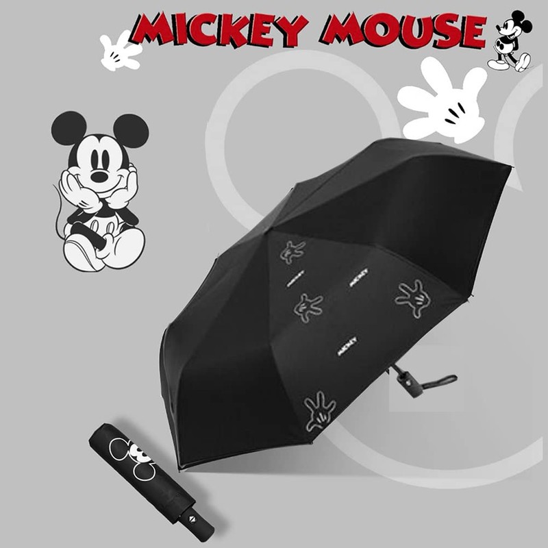 Finex Mickey Hands Pattern - Black - Travel Compact Auto