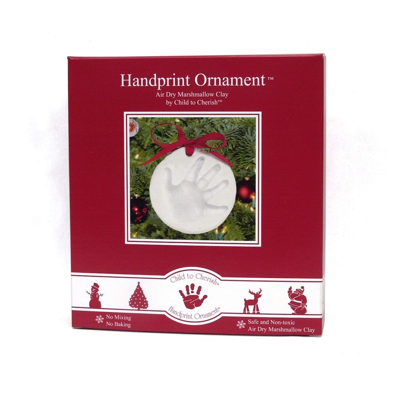 Child to Cherish Baby Handprint or Footprint First Christmas Ornament