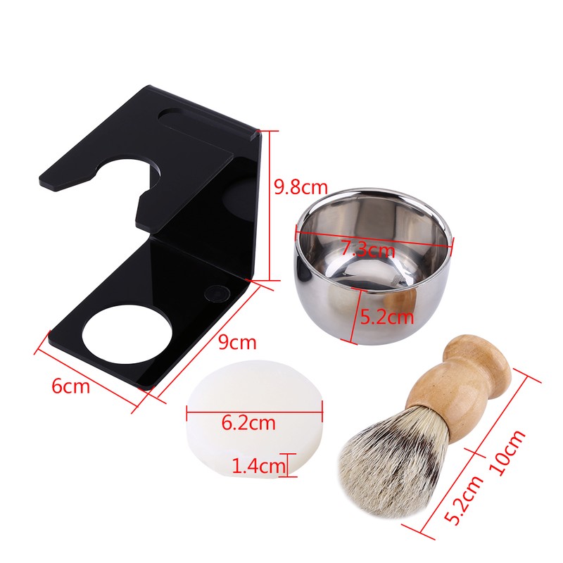 Men New Black Shaving Tool Stand Holder Nylon Hair Brush