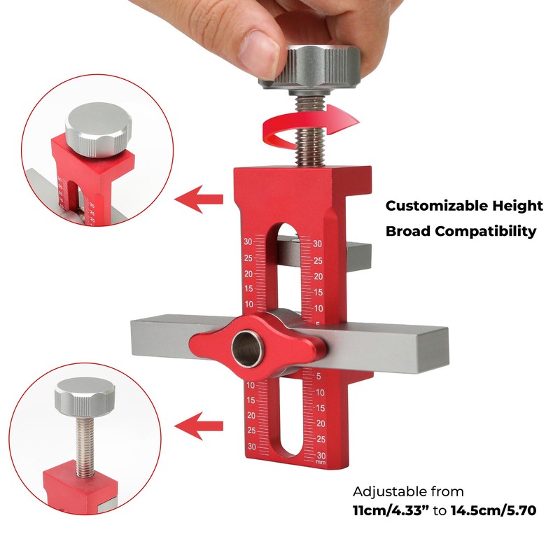 2-in-1 Cabinet Door Handle Mounting Jig Positioning Tool for Installing