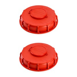 QWORK IBC Tote Lid Cover, 6.5" IBC Tank Water Liquid Tank Cap with Vent Hole for Chemical, Food, Industries Storage, 2 Pack