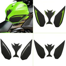 Tank Pad Parts for Kawasaki Ninja650 Z650 2024 17-23 Motorcycle Gas Tank Protector Fuel Tank Sticker Accessories Anti-Slip Scratch Durable Honeycomb Design (Black)