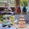 Cupcake Stand with Base, 4-Tier Circular Acrylic Cupcake Display Stand