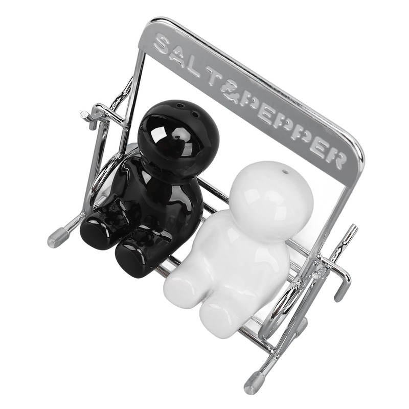Black and White Swing Figure Salt and Pepper Shaker Set,