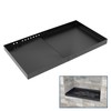Pearwow Rectangle Fireplace Tray,Expandable Ash Pan for Collecting Ash,Galvanized Steel