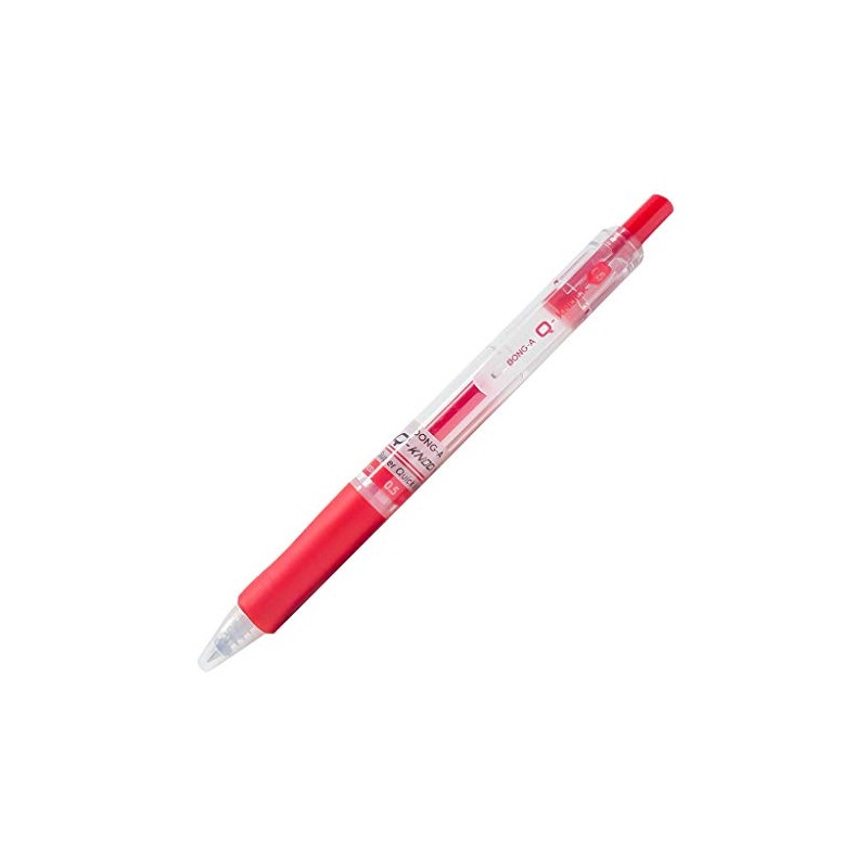 DONG-A Q-Knock Retractable Gel Ink Pen, 0.5mm, Dozen Box, Red