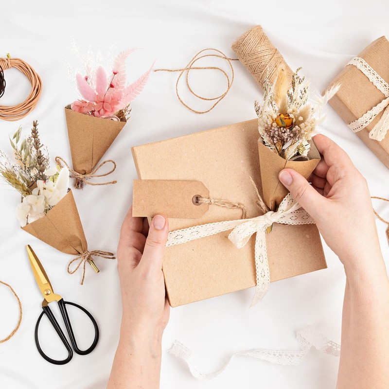 Heyu-Lotus 6 Bundles Mini Dried Bouquet, Dried Flowers for Crafts,