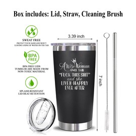 VDGifts A Wise Woman Once Said - Tumbler For Women Friends Travel Tumbler For Divorce Coworker Retirement - Stainless Steel Insulated Tumbler - Gift For Her Woman