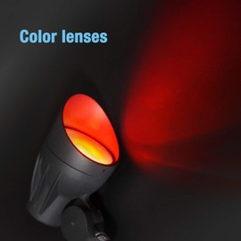 GOODSMANN Red Color Lenses with Metal Clip Transparent Glass Filter for Bulbs Spotlight Floodlight Diameter 2IN Light Shade Outdoor Landscape Decorate Lighting 9920-3520-R