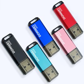 DONWEI 32GB USB Stick Flash Drives 5 Pack USB Memory Stick for External Data Storage Thumb Drive Pen Drive Zip Drive with LED Light