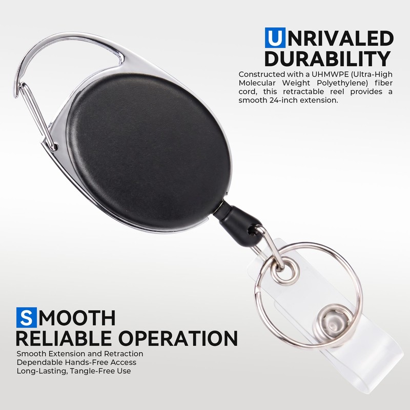 Mayski 2 Pack Badge Holder Retractable Clip ID Card Holder