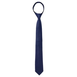 Allegra K Men's Pre-Tied Fine Adjustable Zipper Stripe Tie Tie Tie, navy blue