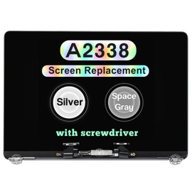 13.3" New Screen Replacement for MacBook Pro M1 2020 A2338 EMC 3578 MYD83 MYD92 MYDA2 MYDC2 LCD Screen Retina Display Full Assembly (Gray)