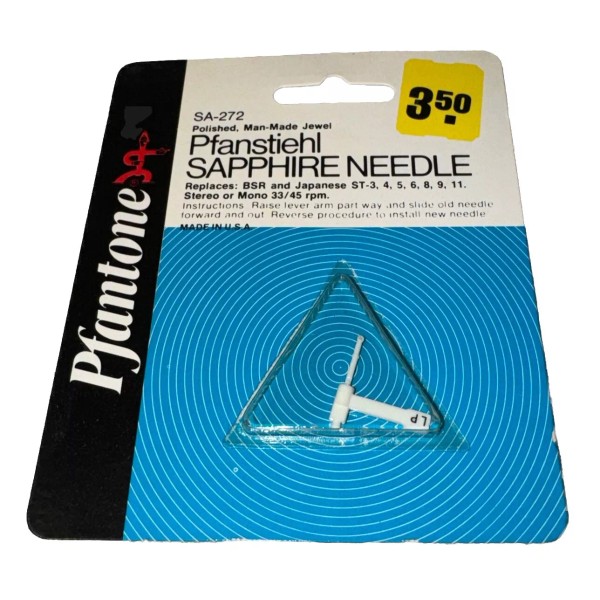 NEW Pfanstiehl Pfantone SA-272 Replacement Phonograph Needle Stylus NOS Record