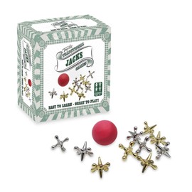 Toyrific | Jacks Classic Kids Game Set Individual Set, Traditional Metal Family Game with 1 Bouncy Ball